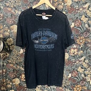 Harley-Davidson Black and Blue Graphic Tee